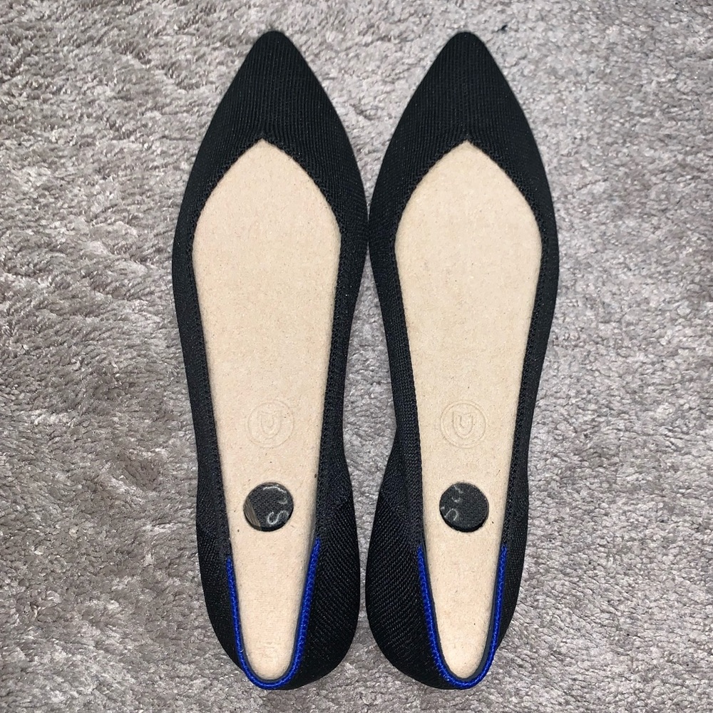 Rothy’s Solid Black Pointed Toe Flat - Size 8.5